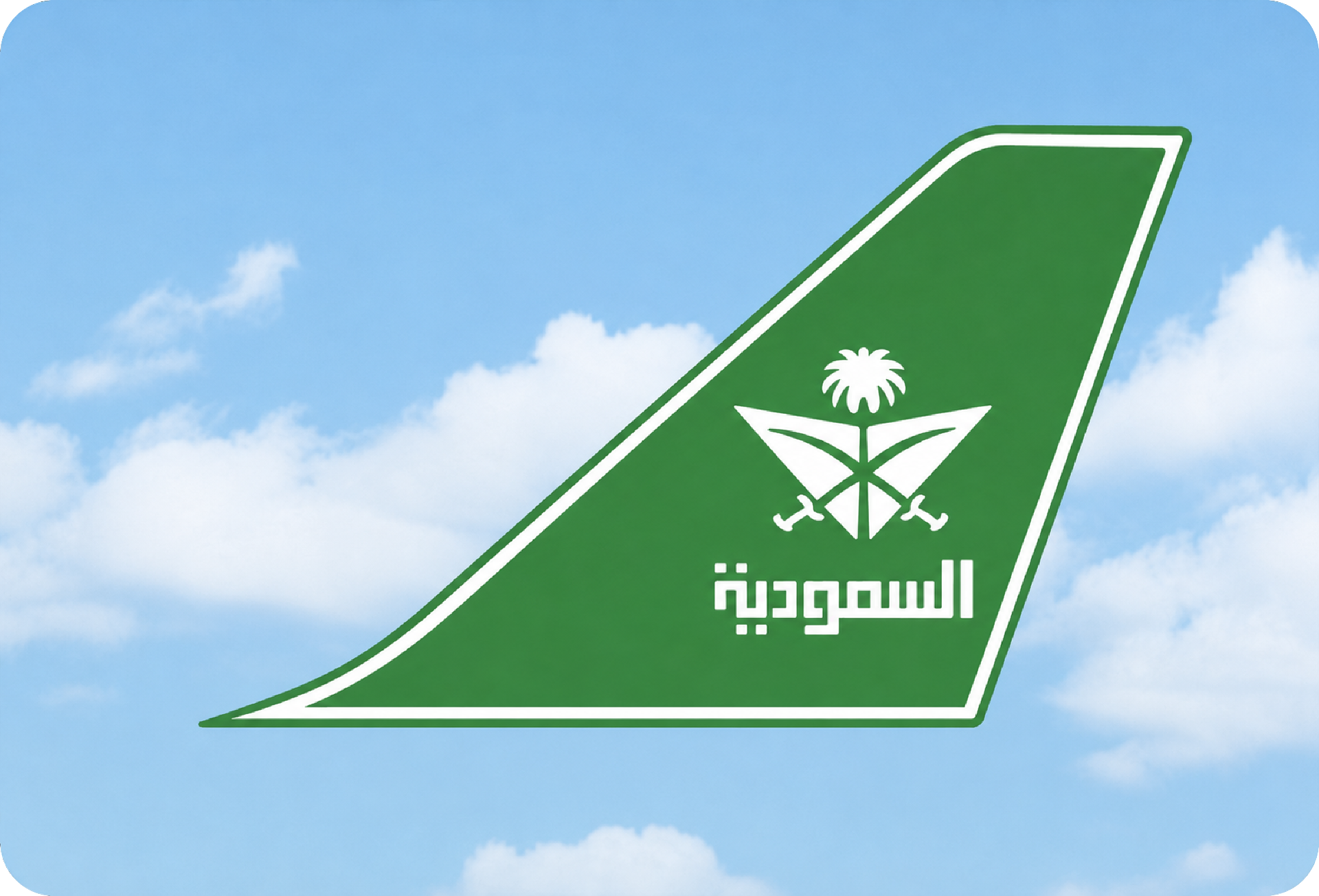 ذيل الطائرة — شعار السعودية الأخضر